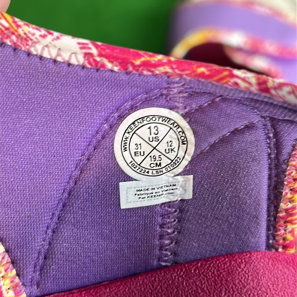 KEEN BIG KIDS KNOTCH CREEK OPEN TOE PURPLE SANDALS SZ 13 - Picture 6 of 13